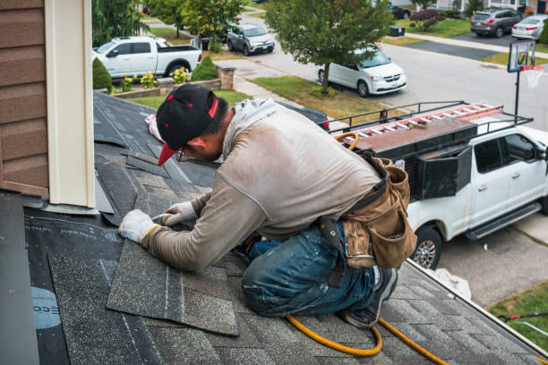 Professional Roof Replacement technician working in White Pigeon, MI